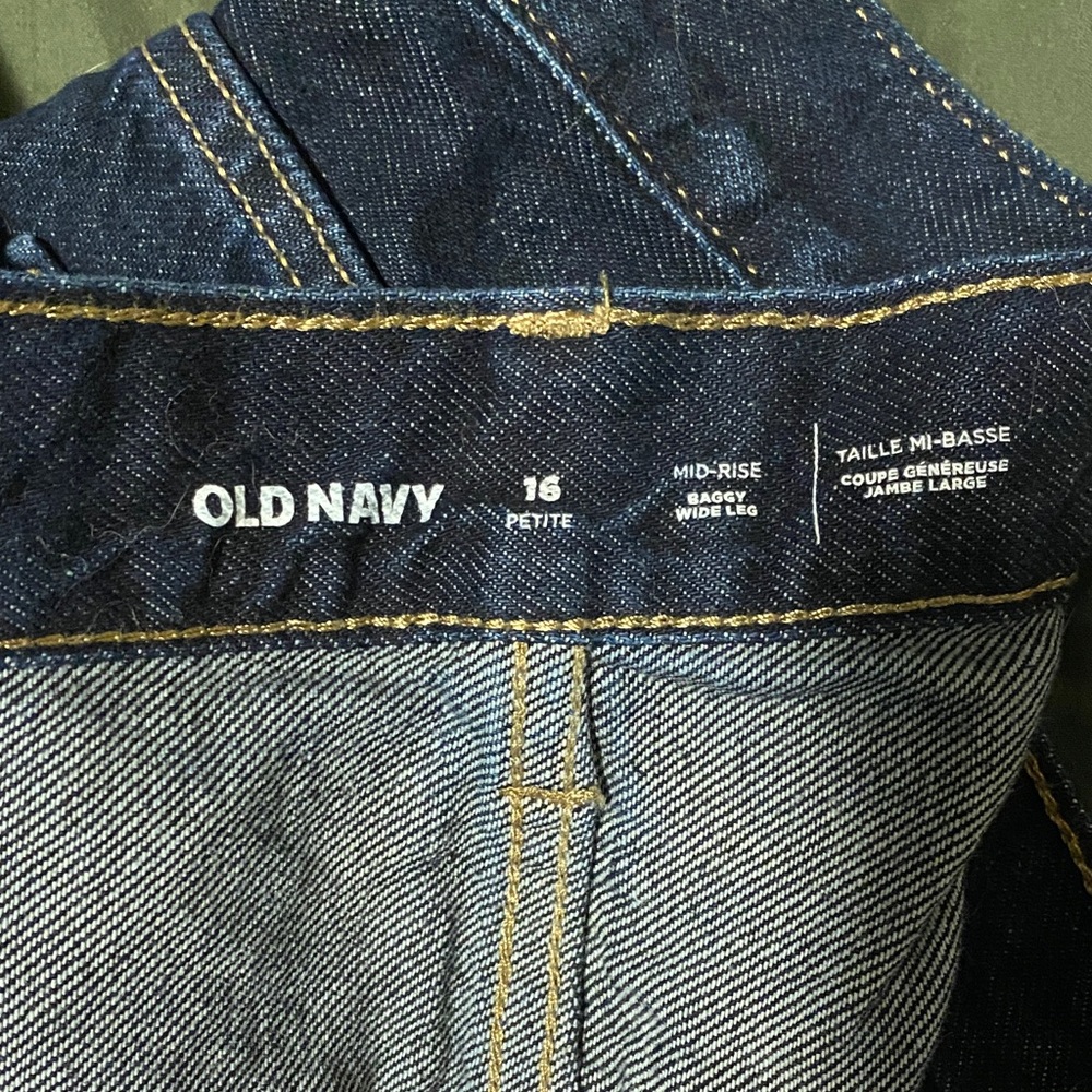 Old Navy Dark Blue Wide Leg Jeans NWOT 16p